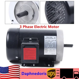 5/8 Zoll Wellendurchmesser Dreiphasen Elektromotor 2 PS 3450 U/min 56C Motor 60 Hz NEU - Bild 1 von 10