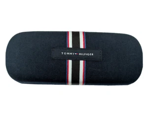 TOMMY HILFIGER Unisex Spectacles Hard Case for Sunglasses & eye glass NAVY BLUE - Picture 1 of 4