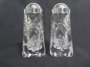 DE COLECCIÓN CRISTALINO CORTE ESTRELLA VIDRIO SALERO Y PIMENTERO TOPS - Imagen 1 de 5