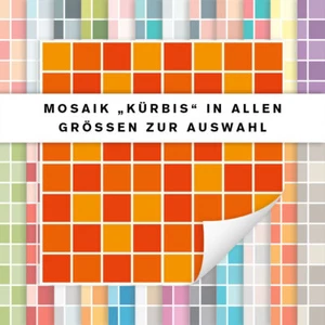 Fliesenaufkleber Mosaik Kürbis | Fliesensticker Küche Bad | alle Größen - Bild 1 von 1