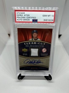 2007 Upper Deck Clear Cut Elements Jersey Derek Jeter Auto PSA 10 Autograph