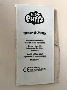Sugar Puffs Honey Monster Sticker - NEW UNOPENED - Picture 1 of 2