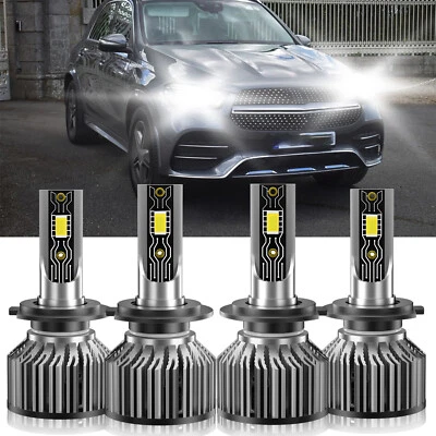 Para Mercedes-Benz GLE400 2016-2019 4X H7+H7 LED Faros Luz Alta Baja Foto 1 de 4