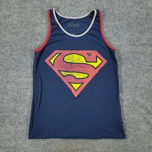 Superman Tank Top Shirt Herren Small Blau DC Comics Logo Grafik Ärmellos Erwachsene - Bild 1 von 13