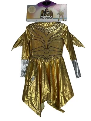Nuevo Disfraz de Mujer Maravilla WW84 Armadura Dorada Niño S 4-6 Incompleto Foto 1 de 4