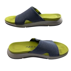 Sandali Ryka donna Re-Zorb Lite grigio ammortizzato e lime slide taglia 8M - Foto 1 di 8