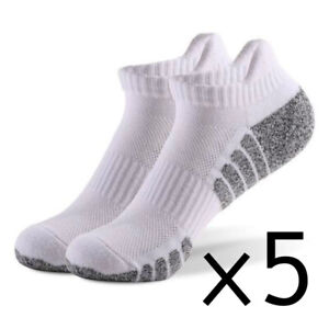 Lot to 5Pairs Ankle Athletic Socks Cushioned Breathable Low Cut Sports Tab Socks
