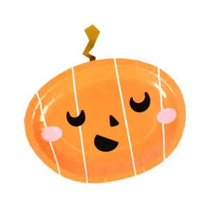 PUMPKIN PARTY PLATES HALLOWEEN KIDS PARTY TABLEWARE DECORATION PACK OF 10 DINNER - Picture 1 of 13