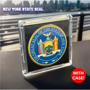NEW YORK (NY) State Seal Challenge Münze farbig USA ETUI ENTHALTEN #NY - Bild 1 von 11