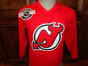 Vintage SEWN CCM Center Ice Red New Jersey Devils NHL Hockey Jersey Youth L/XL - Picture 1 of 5