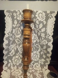 Vintage Wandkerzenleuchter aus Holz - Landhauskern konischer Halter - Bild 1 von 6