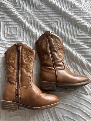 Steve Madden Trowan Niñas Pequeñas Botas Occidentales Talla 6 Marrón Vaquero Vaquera Foto 1 de 4