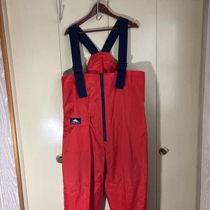 Men's High Seas Nautical Gear Red Offshore Sailing Boating Bib Pants Sz XL - Picture 1 of 11