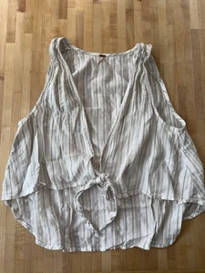 Free People Tie Front Tank Top Size Small - Picture 1 of 10
