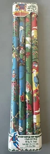 Vintage Super Friends DC Comics Weihnachten Papier Geschenkpapier 4 Rollen Packung Cleo 1980 - Bild 1 von 10