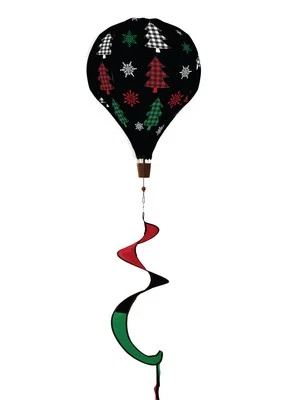 Globo giratorio Briarwood Lane Checkered Trees Deluxe arpillera Foto 1 de 2