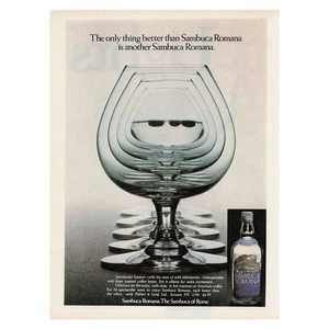 Sambuca Romana Liqueur Snifter Vintage Magazine Print Ad 1981 - Picture 1 of 1