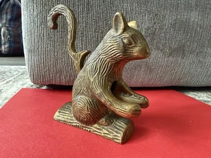 Vintage Brass (heavy) Squirrel Nutcracker Lever Action - Picture 1 of 10