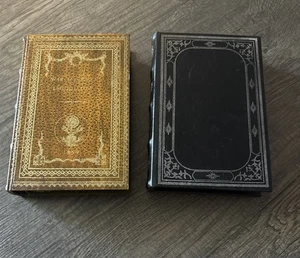 War & Peace & Oliver Twist Faux Wooden Storage Boxes - Picture 1 of 20