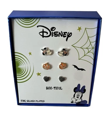 Nuevos Pendientes Disney Mickey Mouse Hermoso Bruja Calabaza Corazón Halloween Foto 1 de 4