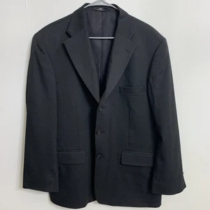 Haggar Men's 44S Short Black Faint Checkered 3 Button Suit Jacket Blazer Coat - Picture 1 of 9
