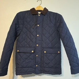 St John Bay Barn Coat Women's Size Small Chore Jaclet Quilted Blue - Picture 1 of 9