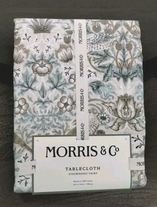 William Morris LUXURY TABLECLOTH STRAWBERRY THIEF Thanksgiving Christmas 144 NEW - Picture 1 of 12