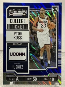 2024-25 Panini UCONN NIL - BLUE College Ticket #23 Jayden Ross 22/25 - Picture 1 of 2