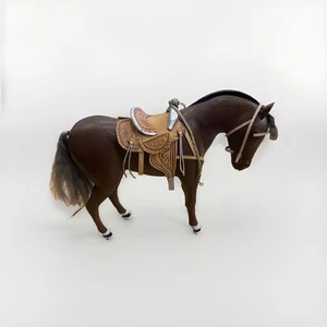  Vintage Rare Model Western Horse With Custome Saddle & Bridle - Picture 1 of 10