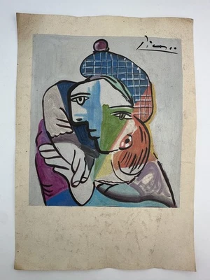 Pablo Picasso Certificado de Autenticidad Arte Pintura Original Dibujo Vintage Papel Firmado Foto 1 de 3