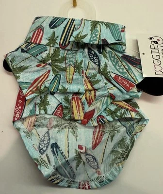 Dog Shirt/Vest with Surfboard pattern. New with Tags. Size XX Small 3-6 pounds - Image 1 of 4