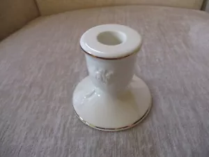 Ceramic Lenox Candle Stick Holder With Gold Trim 2.75" Tall - Picture 1 of 9