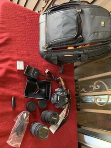 CANON EOS REBEL T3i DSLR Digital Camera w/ Lenses Parts/repair - Picture 1 of 12