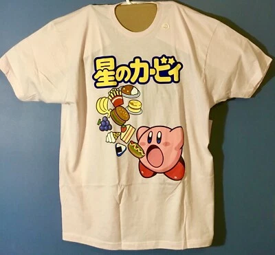 Nueva Camiseta Kirby Para Hombre 2XL Rosa Comida Japonesa Nintendo Manga Corta Foto 1 de 4