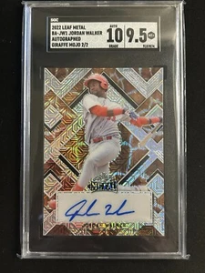 2022 Leaf Metal Jordan Walker Auto #2/2 Giraffe Mojo SGC 9.5 BA-JW1 - Picture 1 of 2