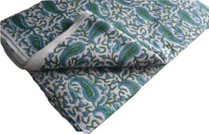 Paisley Hand Block Fabric Running Cotton Fabric Special Print 5 Yard & P_178 - Picture 1 of 4