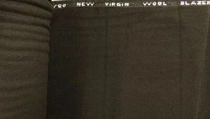 2,5m schwerer italienischer schwarzer Schurwollstoff für Anzüge, Mäntel 150cm breit - Bild 1 von 2