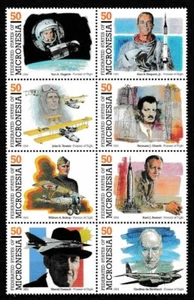 Micronesia 1994 Pioneers of Flight SC# 200 MNH Block 8 Mint/Never Hinged - Picture 1 of 1