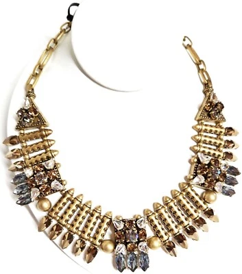 Collar Punta de Flecha de Metal Mixto J.Crew Multicolor Oro Claro Chapado en Buey Latón Nuevo con Etiquetas Foto 1 de 4