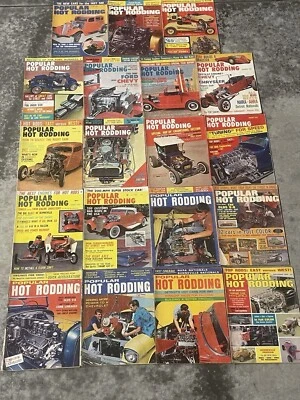 Lot  19 Vintage Popular Hot Rodding Magazines 1960s - Image 1 of 4