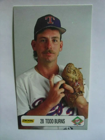 1993-94-TEXAS RANGERS-#28-Todd Burns-POSTCARD Cover