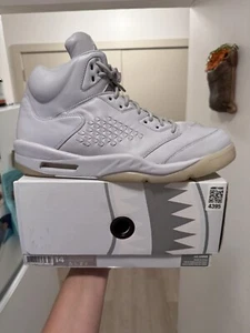 Nike Air Jordan 5 Retro Premium Pure Platinum 881432-003 Men's Size 14 - Picture 1 of 8