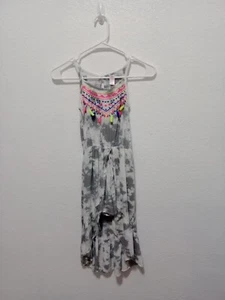 Justice Girl Tie Dye Romper with Skirt grey Size 7 - Picture 1 of 7