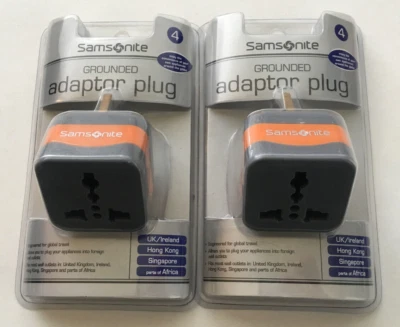 Samsonite Grounded Adaptor Plug Lot Set of 2 - Image 1 of 4