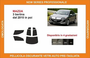 pellicola oscurante vetri pre-tagliata Mazda 3 berlina dal 2010 kit completo - Imagen 1 de 1