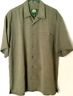 Cabela's button close shirt size L men short sleeve olive green