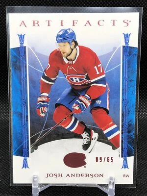 2022-23 UD Artifacts Josh Anderson Rose Parallel #9/65 Montreal Canadiens - Image 1 of 4