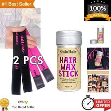 Sleek Finish Hair Wax Stick with Elastic Bands for Wig Flyaways - Peach Scent