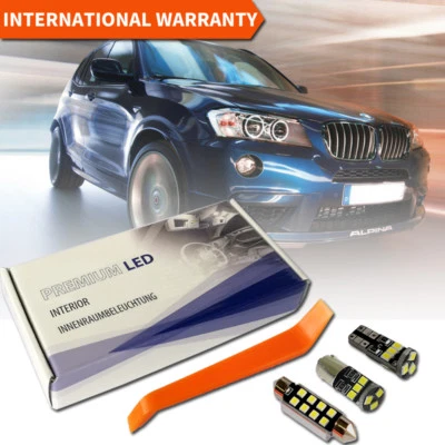 BMW X3 E83 Full LED Interior Premium Set 13 SMD Bulbs White Error Free 2003-2010 - Image 1 of 4