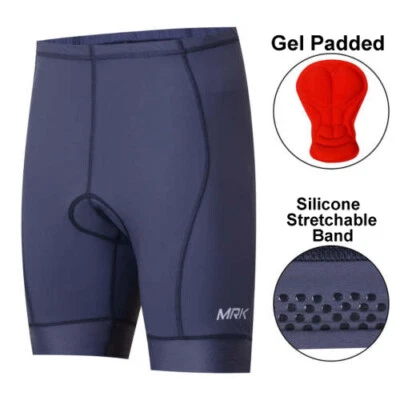 Men's Cycling Short Gel Padded MTB Road Bike Riding Sport Shorts Grey MRK Sports - Image 1 of 3
